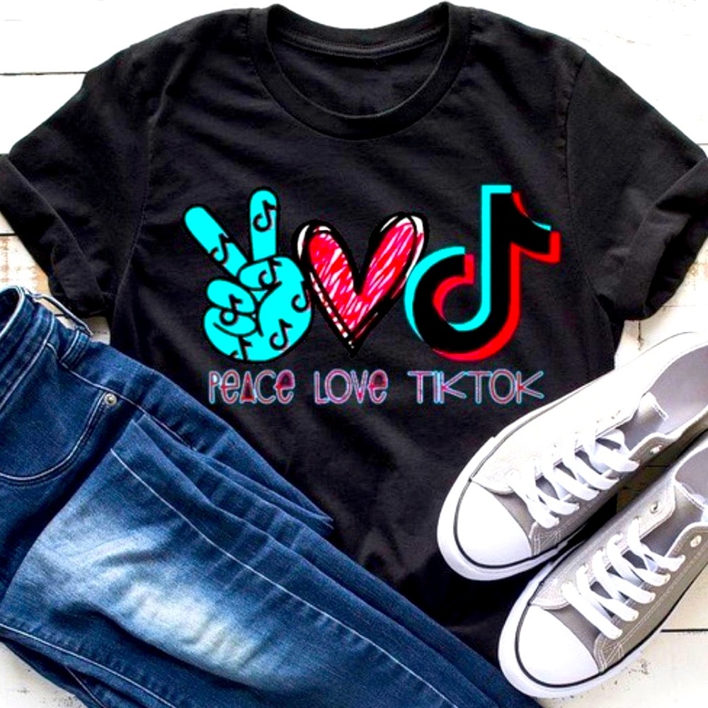 Peace, Love TikTok Graphic Tee